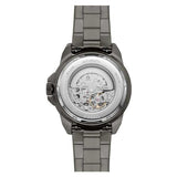 Fossil Bronson Automatic Skeleton Black Dial Grey Steel Strap Watch for Men - ME3218