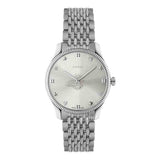 Gucci G Timeless Quartz Silver Dial Silver Steel Strap Watch For Women - YA1264153