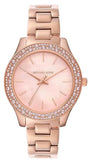 Michael Kors Lilane Quartz Rose Gold Dial Rose Gold Steel Strap Watch For Women - MK1068