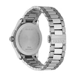 Gucci G Timeless Black Dial Silver Steel Strap Watch For Men - YA126460