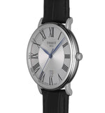 Tissot Carson Premium Silver Dial Black Leather Strap Watch For Men - T122.410.16.033.00