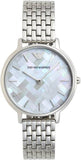 Emporio Armani Mother of Pearl Dial Silver Steel Strap Watch For Women - AR11112