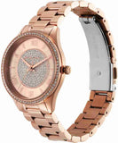 Michael Kors Lauryn Three-Hand Crystals Rose Gold Dial Rose Gold Steel Strap Watch for Women - MK4736