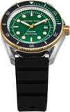 Michael Kors Maritime Analog Green Dial Black Silicone Strap Watch for Men - MK9158