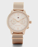 Tommy Hilfiger Blake Quartz Gold Dial Gold Mesh Bracelet Watch for Women - 1782303