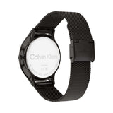 Calvin Klein Minimal Black Dial Black Mesh Bracelet Watch for Men - K3M224B1