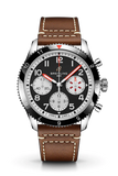 Breitling Avi Chronograph 42 Mosquito Black Dial Brown Leather Strap Watch for Men - Y233801A1B1X1