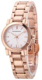 Burberry The City White Dial Rose Gold Steel Strap Watch for Women - BU9204