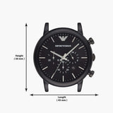 Emporio Armani Luigi Chronograph Black Dial Black Stainless Steel Watch For Men - AR1895