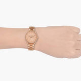 Fossil Tailor Rose Gold Dial Rose Gold Steel Strap Watch for Women - ES4264