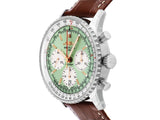 Breitling Navitimer B01 Chronograph 41 Green Dial Brown Leather Strap Watch for Men - AB0139211L1P1