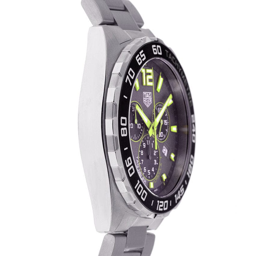 Tag Heuer Formula 1 Chronograph Grey Dial Silver Steel Strap Watch for Men - CAZ101AG.BA0842