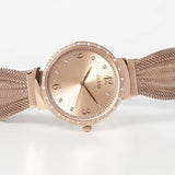 Guess Chiffon Rose Gold Dial Mesh Bracelet Watch For Women - W1083L3