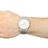 Calvin Klein City Quartz White Dial Silver Steel Strap Watch for Men - K2G2G1Z6