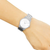 Calvin Klein City White Dial Silver Steel Strap Watch for Women - K2G23146