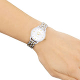 Coach Delancey Slim White Dial Two Tone Steel Strap Watch for Women - 14502784