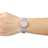 Calvin Klein Minimal White Dial Silver Mesh Bracelet Watch for Women - K3M231Y6