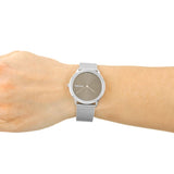 Calvin Klein Minimal Grey Dial Silver Mesh Bracelet Watch for Women - K3M221Y3