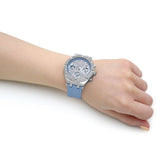 Guess Heiress Diamonds Blue Dial Blue Rubber Strap Watch for Women - GW0407L1