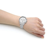 Fossil Neutra Chronograph Silver Dial Silver Steel Strap Watch for Women - ES5217