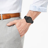 Men's Cayde Black Stainless Steel Watch 42mm