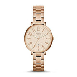 Fossil Jacqueline Rose Gold Dial Rose Gold Steel Strap Watch for Women - ES3970