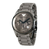 Emporio Armani Sportivo Chronograph Brown Dial Brown Steel Strap Watch For Men - AR5950