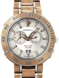 Versace V Extreme Chronograph White Dial Rose Gold Stainless Steel Watch for Women - VCN050017