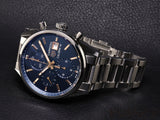 Tag Heuer Carrera Automatic Chronograph Blue Dial Silver Steel Strap Watch for Men - CBK2115.BA0715