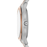 Michael Kors Cinthia Mother of Pearl Grey Dial Two Tone Steel Strap Watch for Women - MK3642