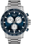 Tissot Supersport Chrono Blue Dial Silver Steel Strap Watch For Men - T125.617.11.041.00