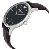 Emporio Armani Renato Quartz Black Dial Brown Leather Strap Watch For Men - AR11187