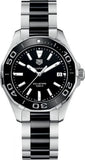 Tag Heuer Aquaracer Quartz Black Dial Two Tone Steel Strap Watch for Women - WAY131C.BA0913