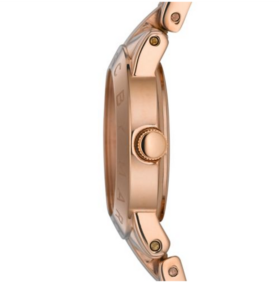 Marc Jacobs Mini Amy White Dial Rose Gold Steel Strap Watch for Women - MBM3078