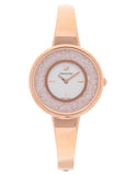 Swarovski Crystalline Bracelet White Dial Rose Gold Steel Strap Watch for Women - 5269250