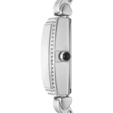 Emporio Armani Gianni T-Bar Quartz White Dial Silver Steel Strap Watch For Women - AR11405