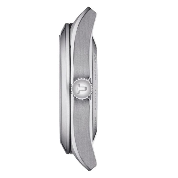Tissot Gentleman Powermatic 80 Silicium Green Dial Silver Steel Strap Watch For Men - T127.407.11.091.01