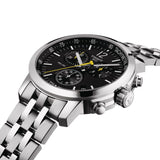 Tissot T Sport PRC200 Chronograph Black Dial Silver Steel Strap Watch for Men - T17.1.586.52