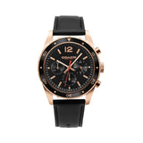 Coach Sullivan Chronograph Black Dial Black Leather Strap Watch for Men - 14602087