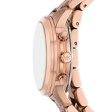 Michael Kors Runway Chronograph Analog Rose Gold Dial Rose Gold Steel Strap Watch for Women - MK7453