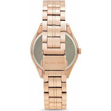 Michael Kors Lauryn Pink Dial Rose Gold Steel Strap Watch for Women - MK3722