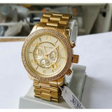 Michael Kors Runway Gold Dial Gold Steel Strap Watch for Women - MK5575