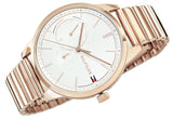 Tommy Hilfiger Brooke Silver Dial Rose Gold Steel Strap Watch for Women - 1782021