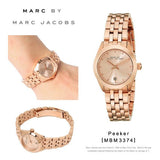 Marc Jacobs Peeker Rose Gold Dial Stainless Steel Strap Watch for Women - MBM3374