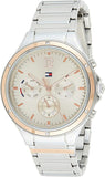 Tommy Hilfiger Eve Chronograph Quartz Pink Dial Silver Steel Strap Watch For Women - 1782279