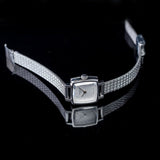 Tissot Lovely Square Silver Dial Silver Mesh Bracelet Watch For Women - T058.109.11.036.00