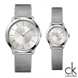 Calvin Klein Minimal White Dial Silver Mesh Bracelet Watch for Women - K3M23126