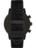 Emporio Armani Luigi Chronograph Black Dial Black Rubber Strap Watch For Men - AR11024