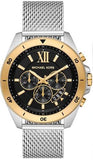 Michael Kors Brecken Quartz Black Dial Silver Mesh Strap Watch For Men - MK8961