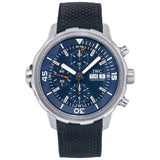 IWC Aquatimer Automatic Chronograph 44mm Blue Dial Black Rubber Strap Watch for Men - IW376805